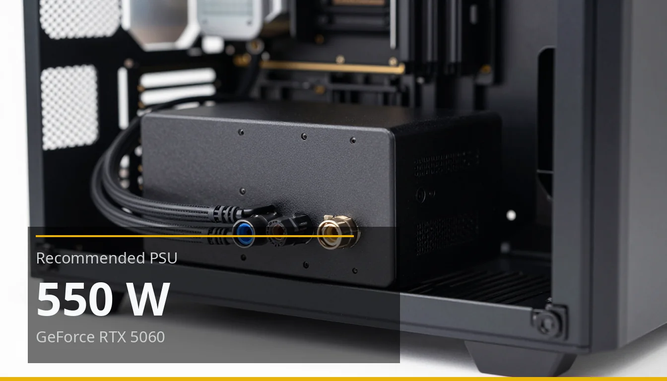 Recommended PSU — 550 W — GeForce RTX 5060