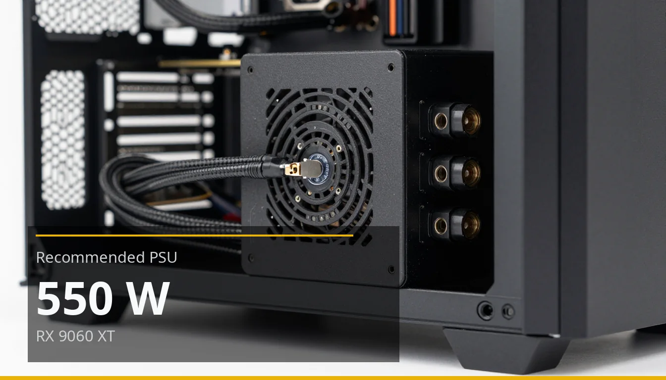 Recommended PSU — 550 W — RX 9060 XT